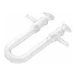 AS ONE Calcium Tube(Common Ground Joint·with StopCock·U Shape), 공통 그라운드 조인트 칼슘관(콕 부속· U자형)