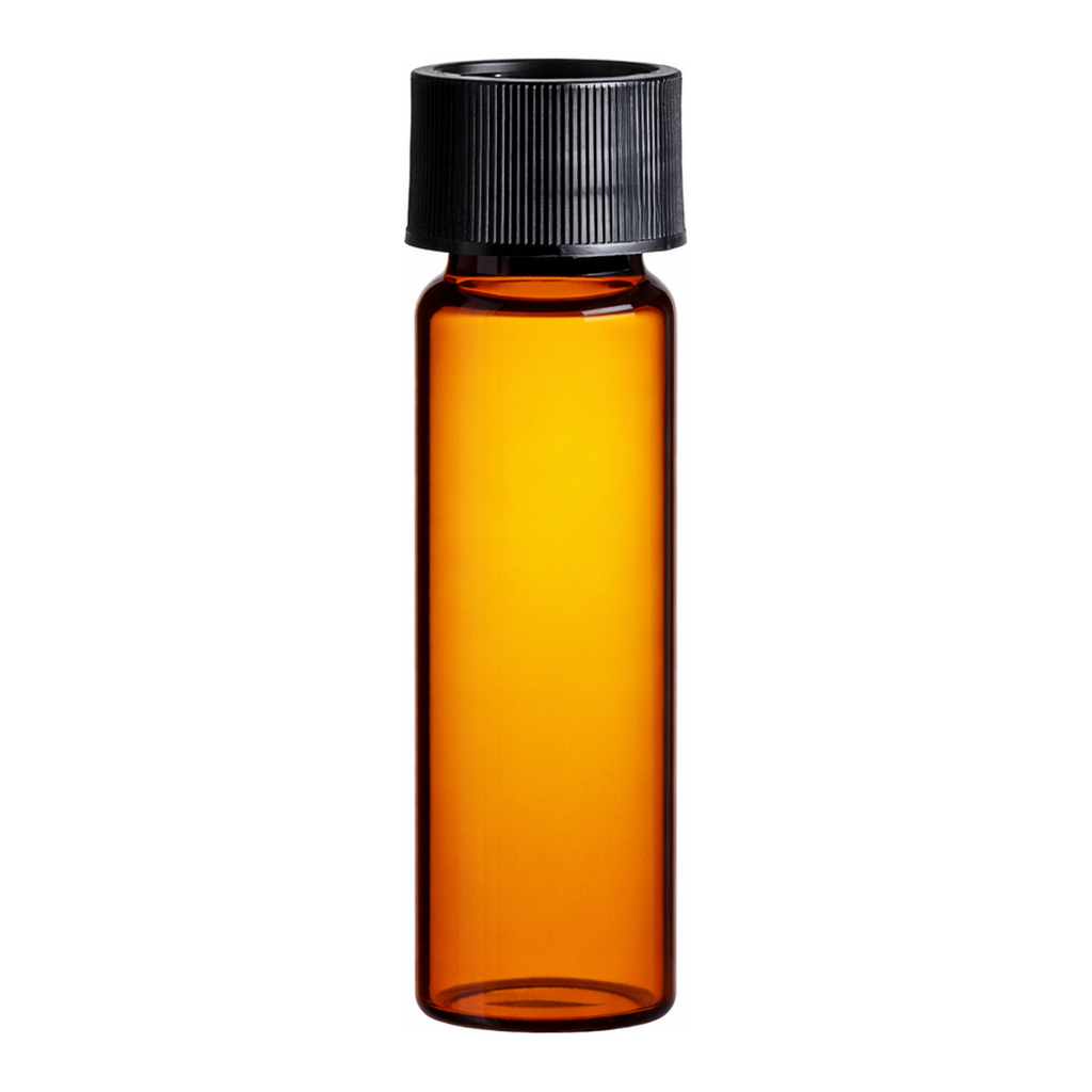 Waters LCGC Certified Amber Glass 15 x 45 mm Screw Neck Vial, with Cap and Preslit PTFE/Silicone Septum 4 mL Volume, 100/pk