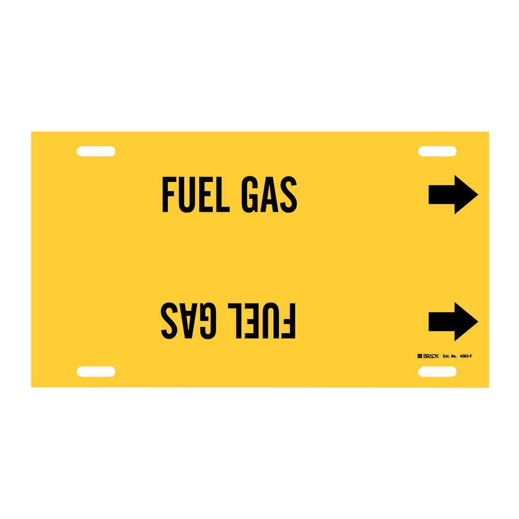 Brady FUEL GAS Snap-On/Strap-On Pipe Marker