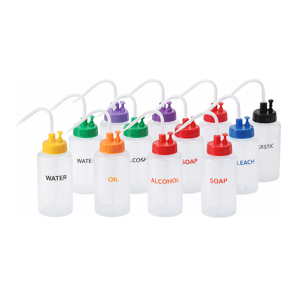 AS ONE Color Washing Bottle Wide-Mouth PE, B형 컬러세척병(광구)