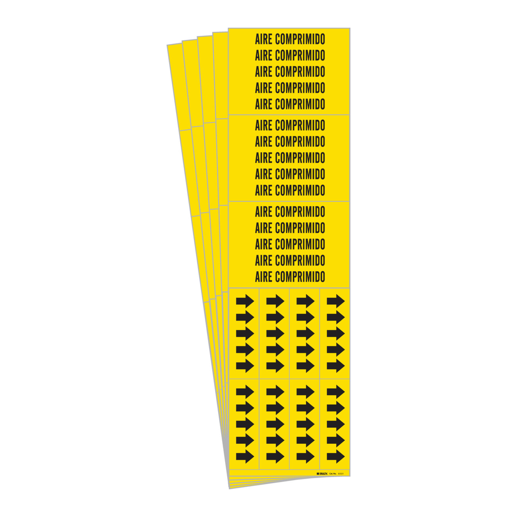 Brady Self-Adhesive Pipe Marker: AIRE COMPRIMIDO