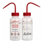 Merck Azlon Multi-Lingual Safety Wash Bottles With Driplok Vapor Venting