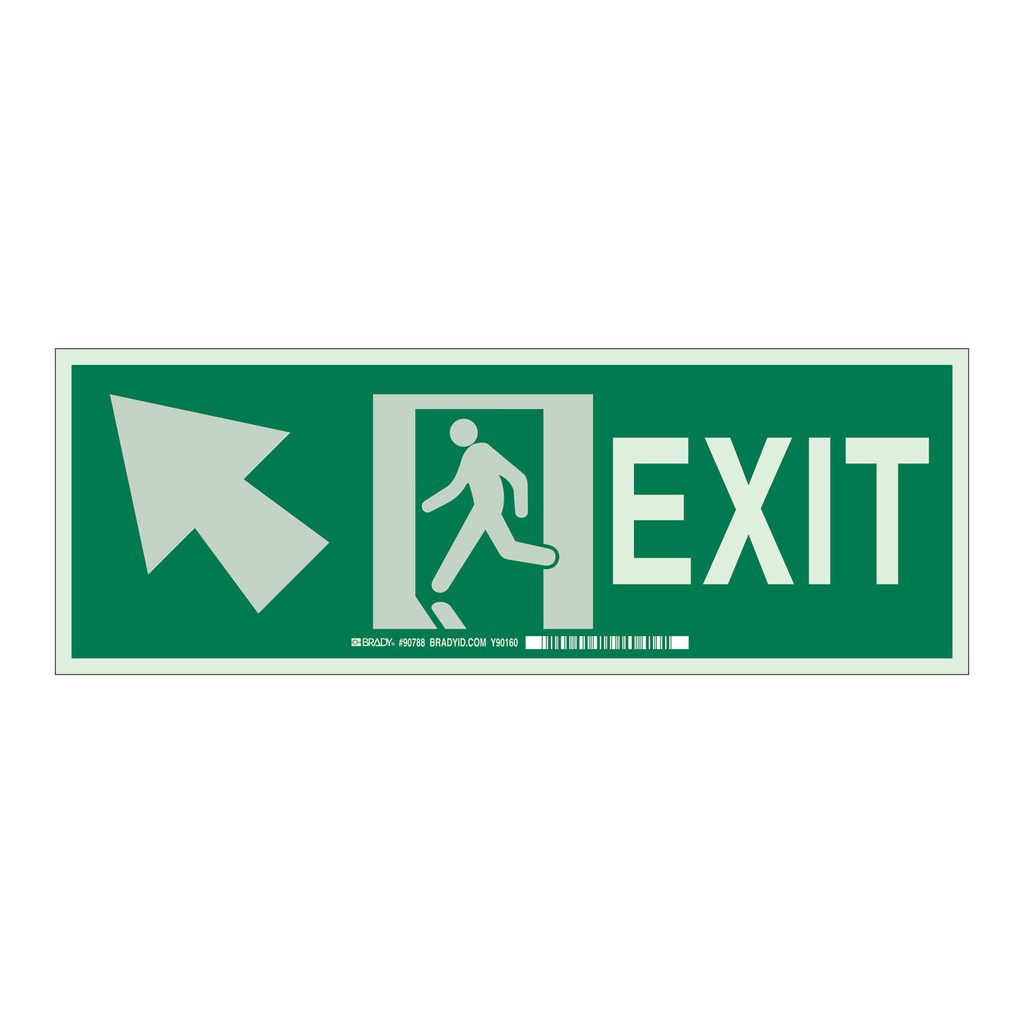 Brady Exit sign