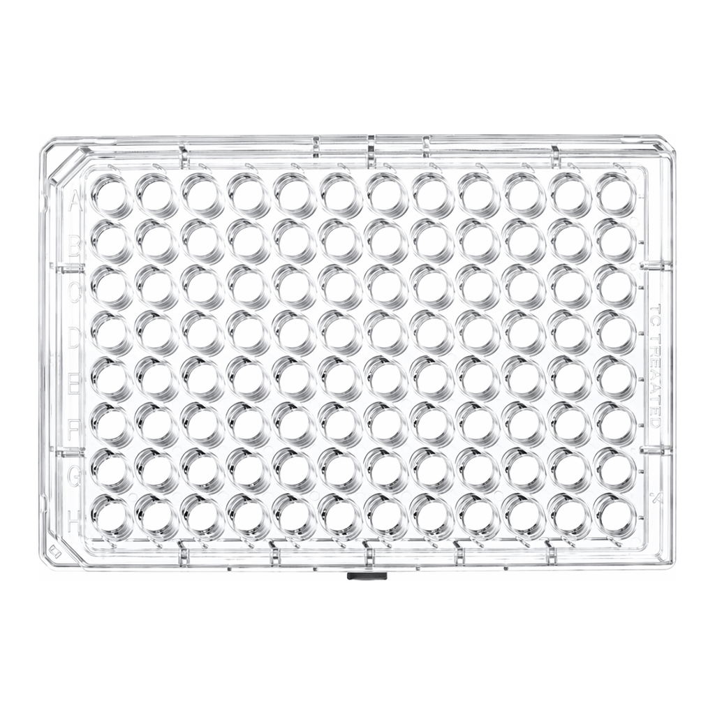 Greiner Bio One CELL CULTURE MICROPLATE, 96 WELL, PS, F-BOTTOM(CHIMNEY WELL), CLEAR, ADVANCED TC, LID WITH CONDENSATION RINGS, STERILE, SINGLE PACKED