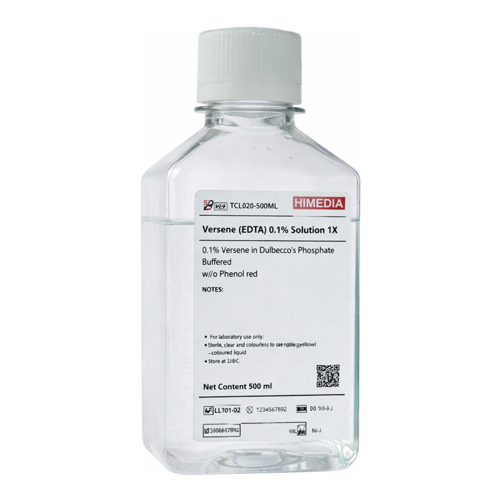 Himedia Versene (EDTA) 0.1% Solution 1X 0.1% Versene in Dulbecco`s Phosphate Buffered Saline w/o Phenol red