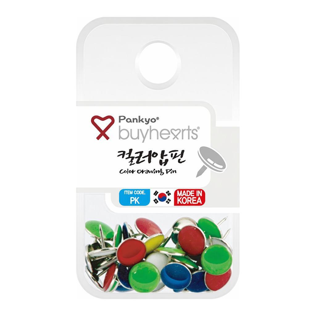 OFFICENEX 바이하츠 컬러압핀(40개입)