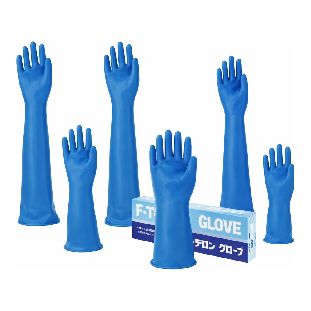 AS ONE F-TELON Glove (Strong Acid (Hydrofluoric Acid, Aqua Regia, etc.) Resistant Glove), 에프테론 글러브(불산·왕수등 강산용장갑) (이지 타입)