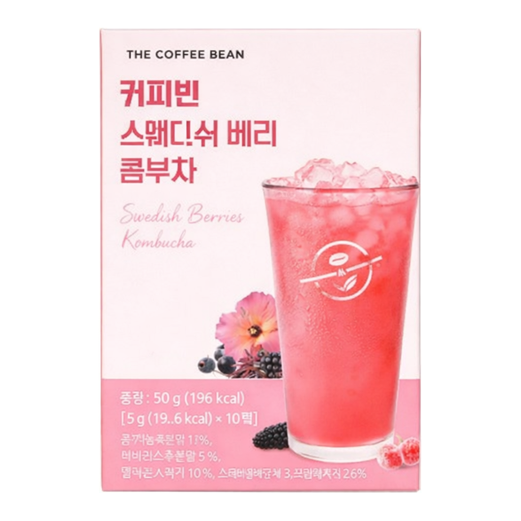 OFFICENEX 커피빈 스웨디쉬베리 콤부차(5g*10T)