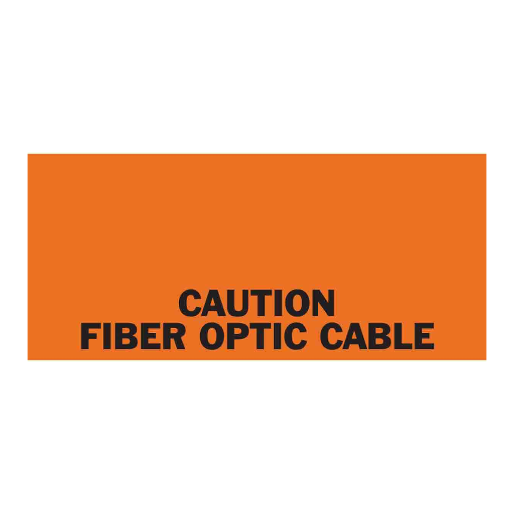 Brady Caution Fiber Optic Cable