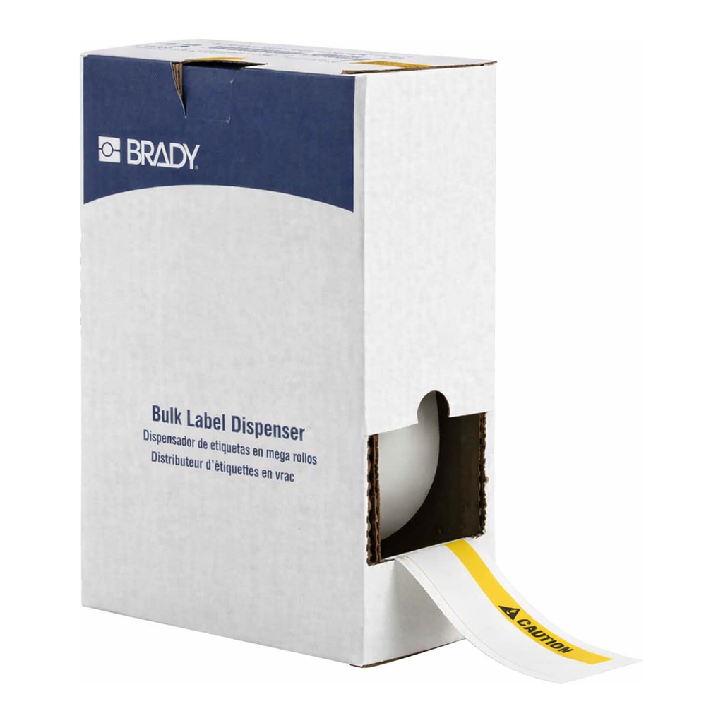 Brady ToughWash Washdown Resistant Labels, ANSI CAUTION Header, Bulk, for M7 Printers
