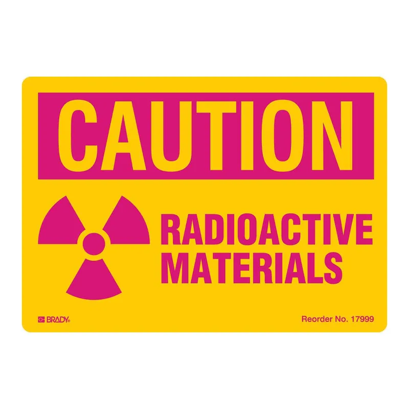 Brady CAUTION Radioactive Materials Labels