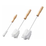 AS ONE Cleaning Sponge Brush, 스펀지 세척솔(나무자루)