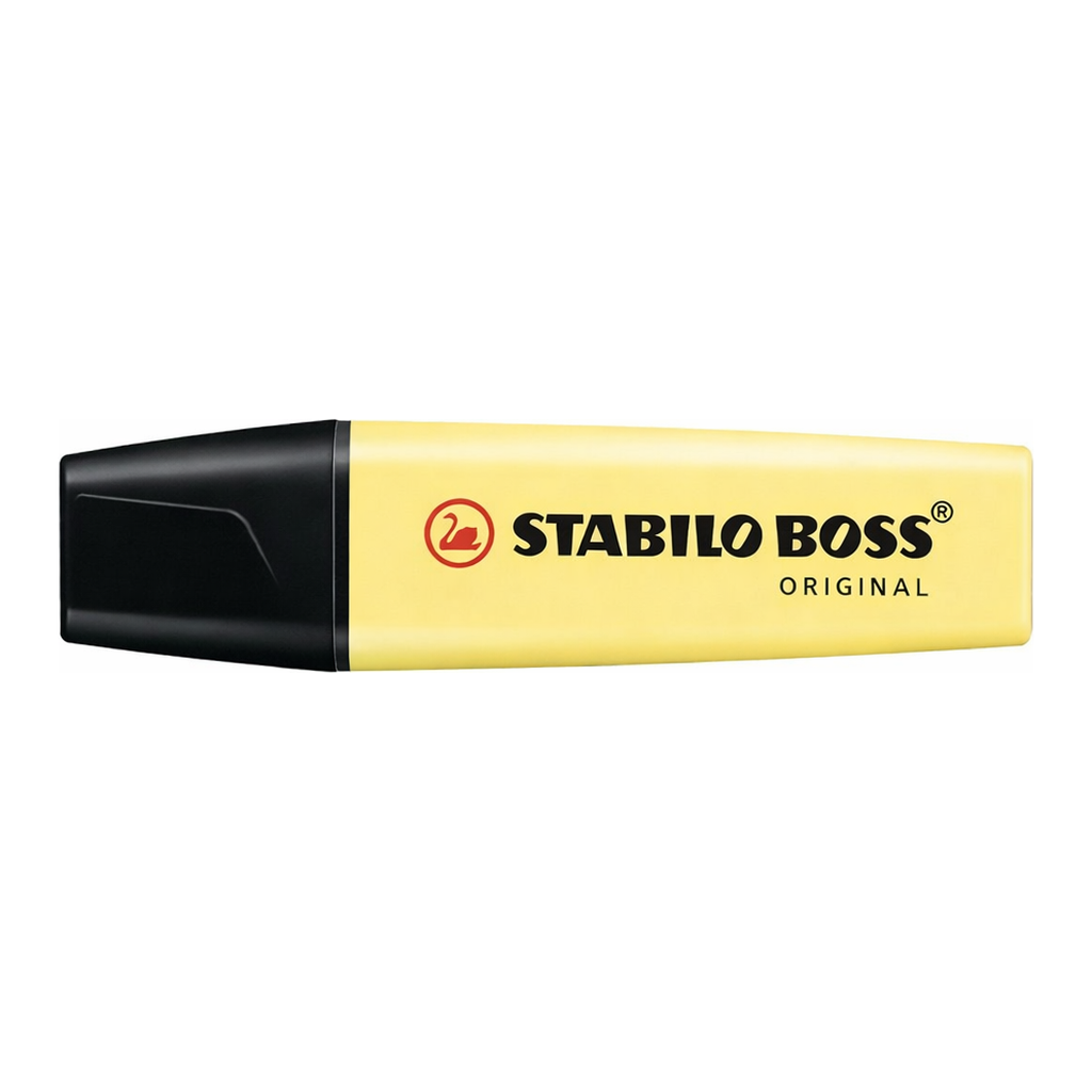 OFFICENEX 스타빌로 보스파스텔형광펜(2mm+5mm 밀키옐로우)