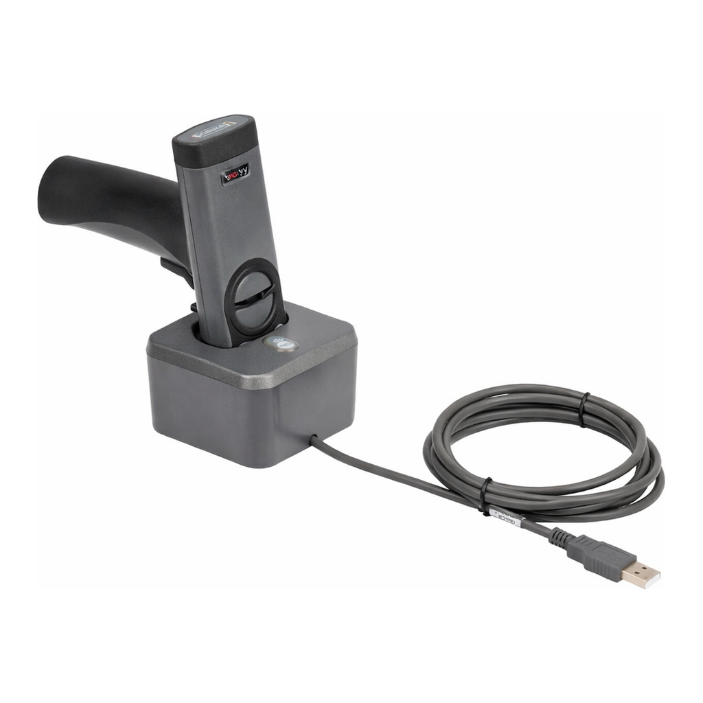 Brady CR2700 Handheld Wireless Handle Barcode Scanner with Charging Station - Bluetooth, 1D, 2D, QR Code