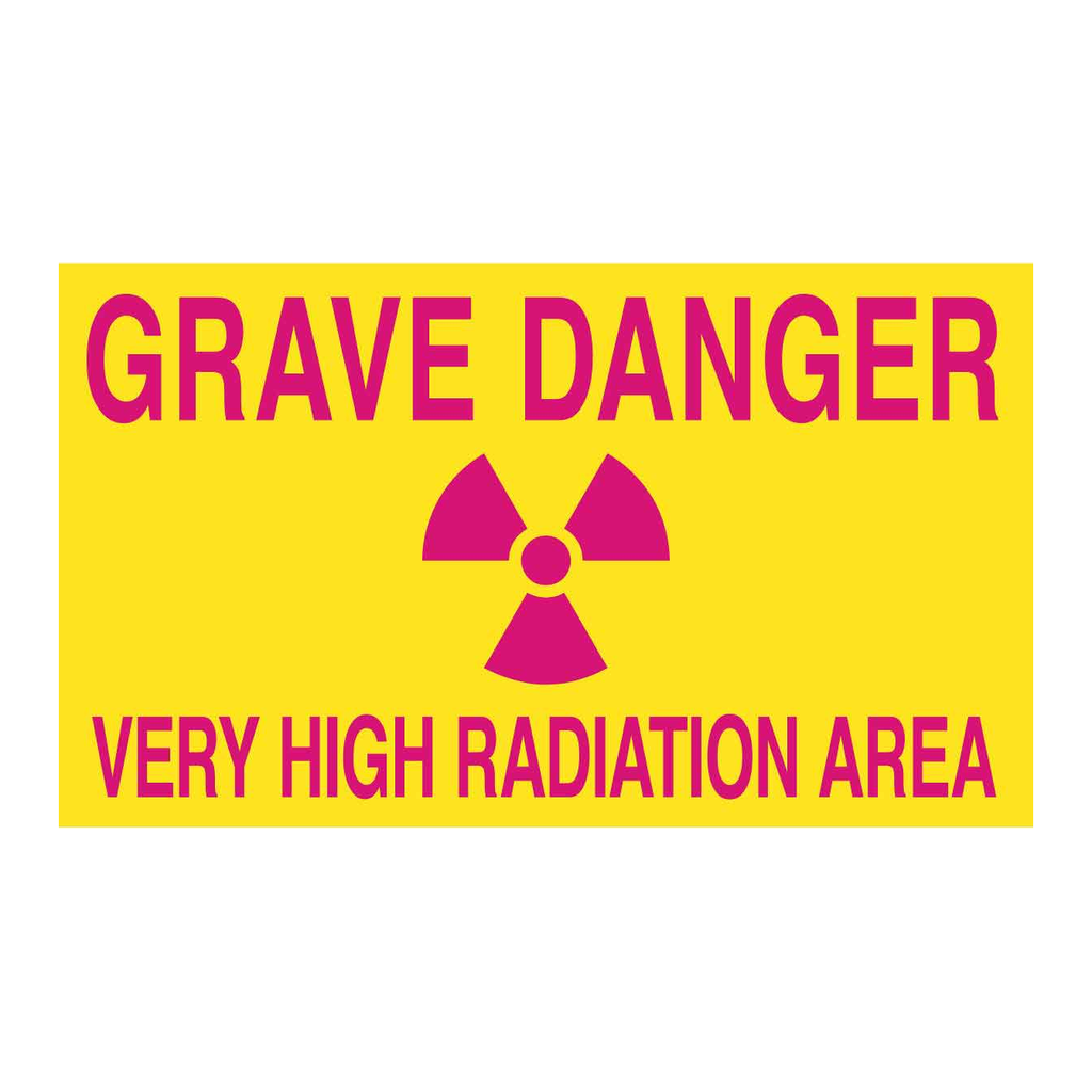 Brady Grave Danger Very High Radiation Area Sign