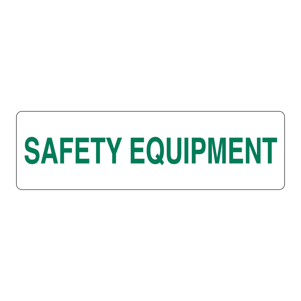 Brady SAFETY EQUIPMENT Label