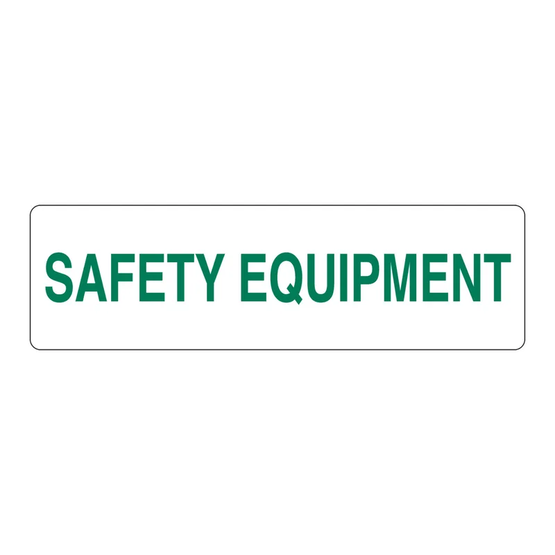 Brady SAFETY EQUIPMENT Label