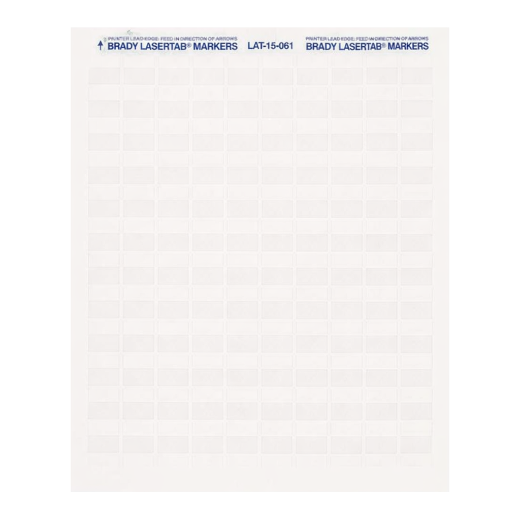 Brady LaserTab Series Self-Laminating Polyester Labels