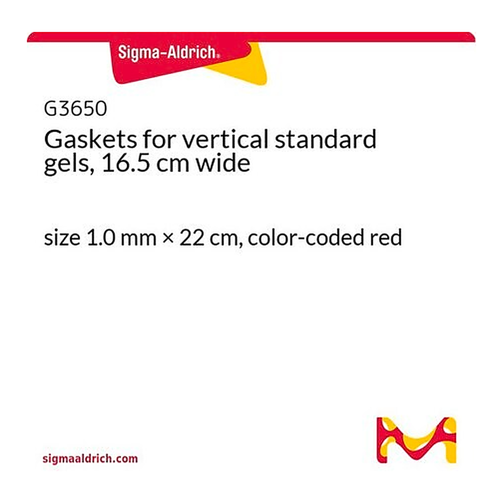 Merck Gaskets for vertical standard gels, 16.5 cm wide