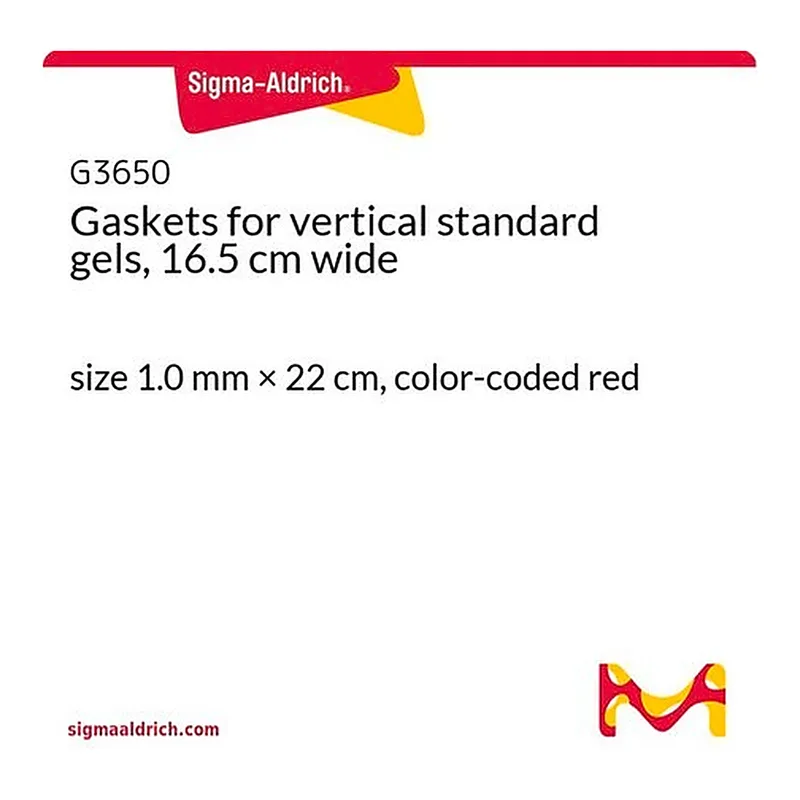 Merck Gaskets for vertical standard gels, 16.5 cm wide