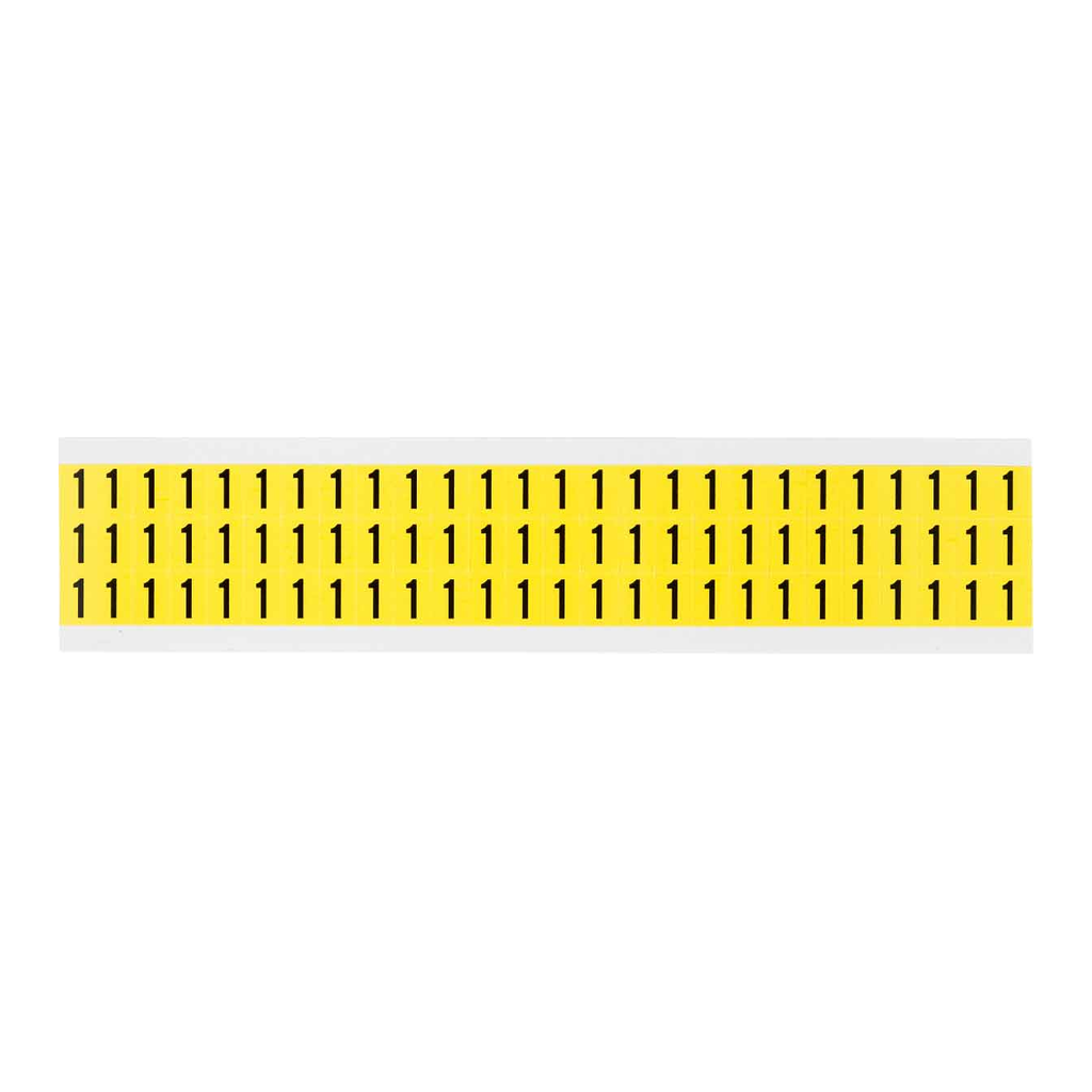 Brady 0.375" Character Height Black on Yellow Repositionable Numbers and Letters
