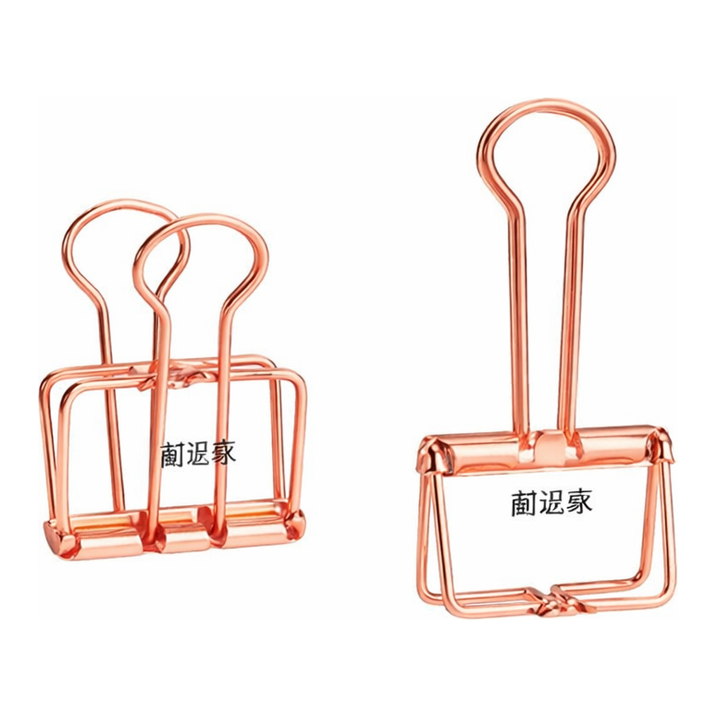 OFFICENEX 델리 와이어 더블클립 로즈골드 9414GD 19mm 8개입(19x37mm)
