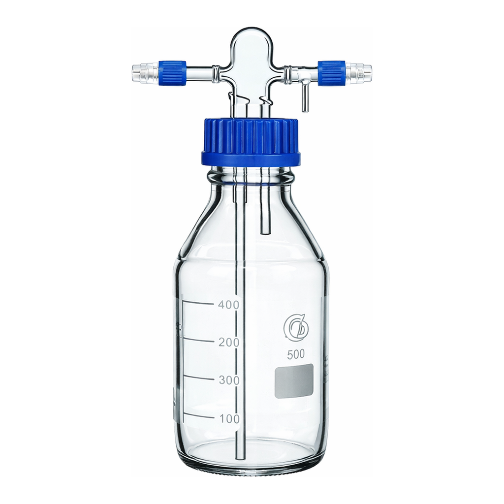AS ONE Gas Washing Bottle(with Screw GL45), 스크루 캡 가스세척병