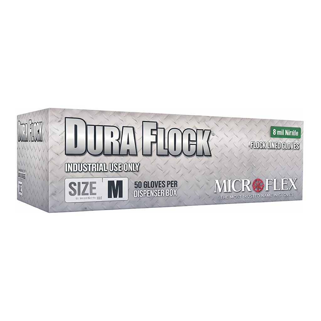 Merck MICROFLEX DURA FLOCK NITRILE GLOVES SML