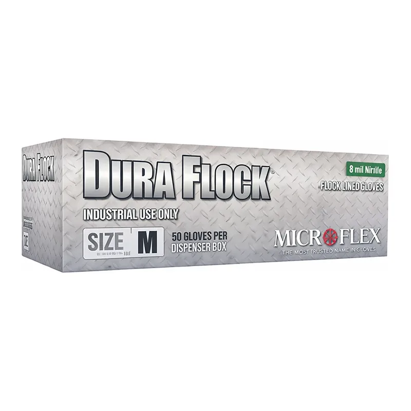 Merck MICROFLEX DURA FLOCK NITRILE GLOVES SML