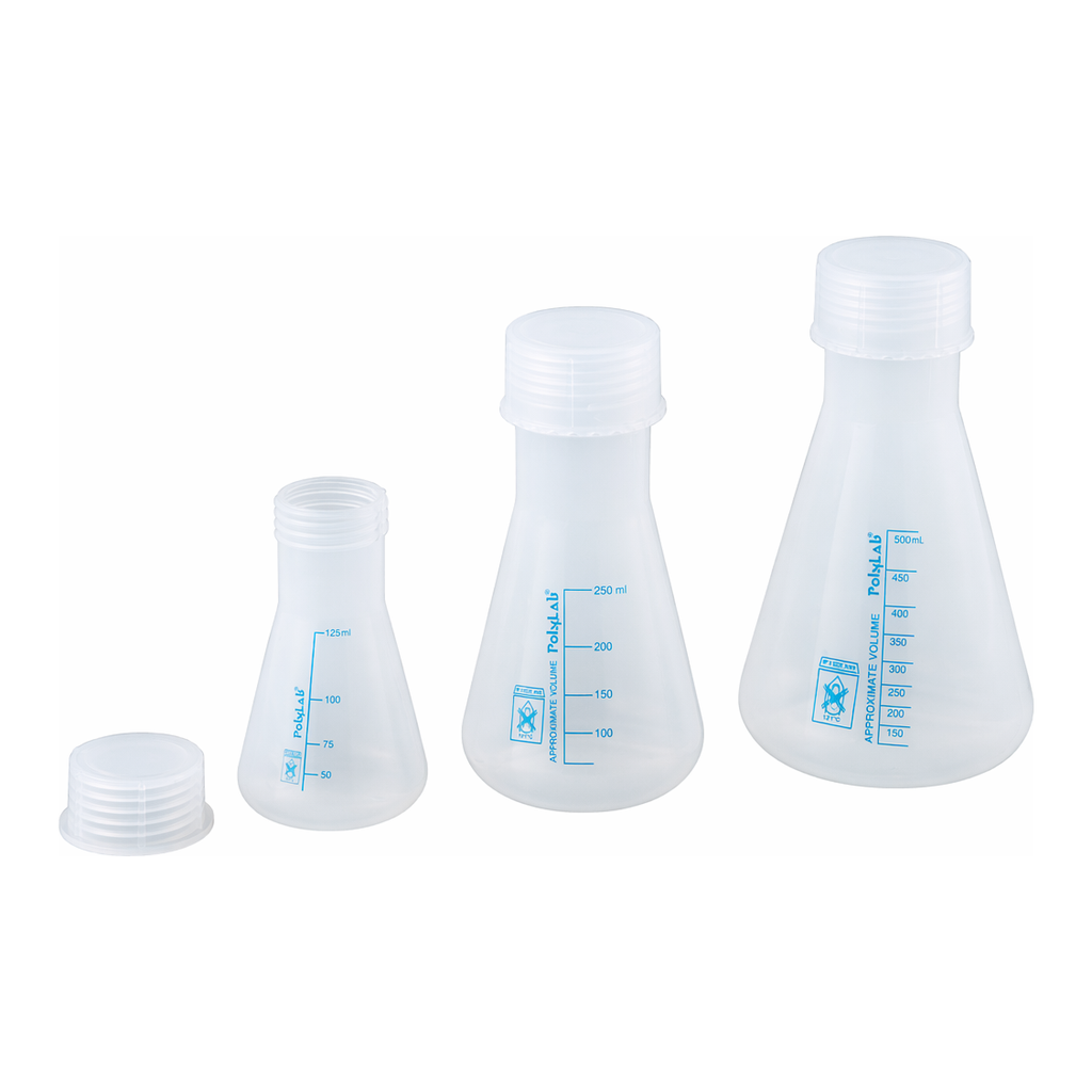 AS ONE Plastic Flask (Screw Cap Type), 스크루캡형 플라스틱 플라스크