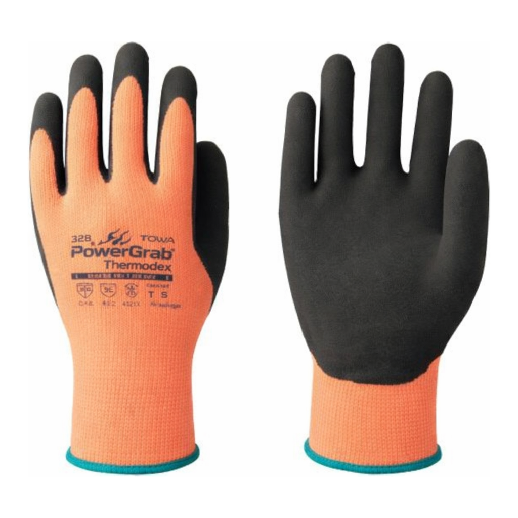 AS ONE Cold Protection Glove PowerGrab® Thermodex®, 방한 천연고무 코팅 장갑 (파워그립 써모덱스)