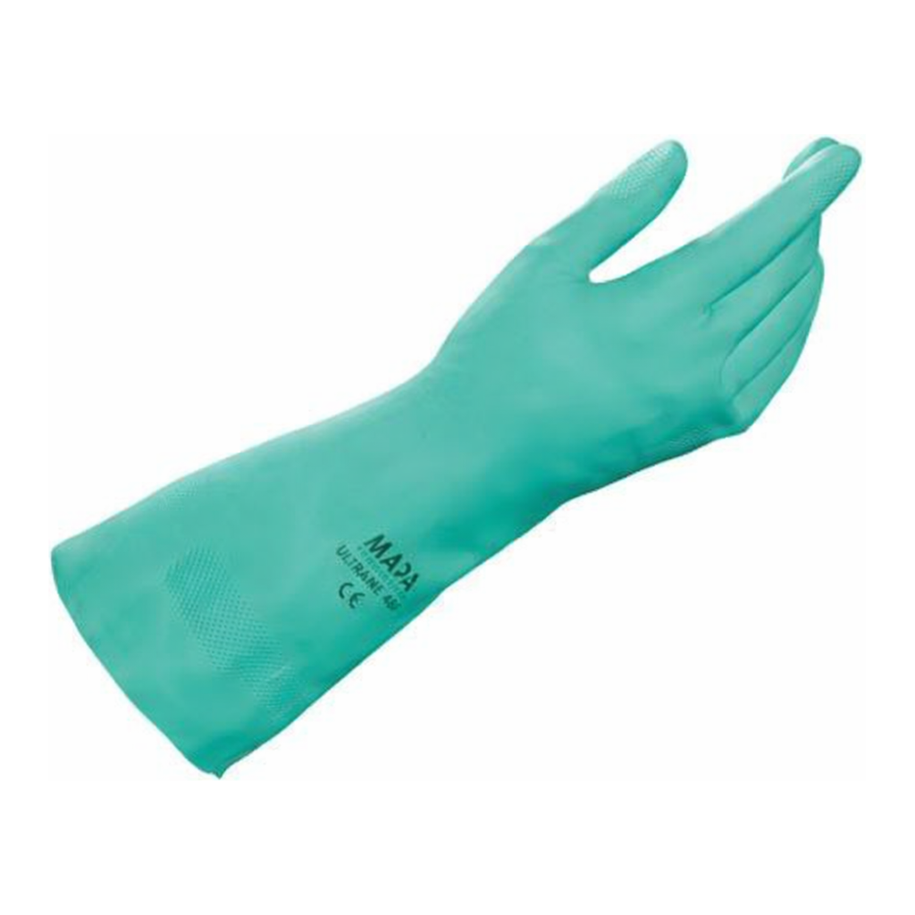 AS ONE Nitrile Glove (Embossed/Cotton Liner)  320mm, 니트릴 장갑(내유·내용제장갑)  320mm