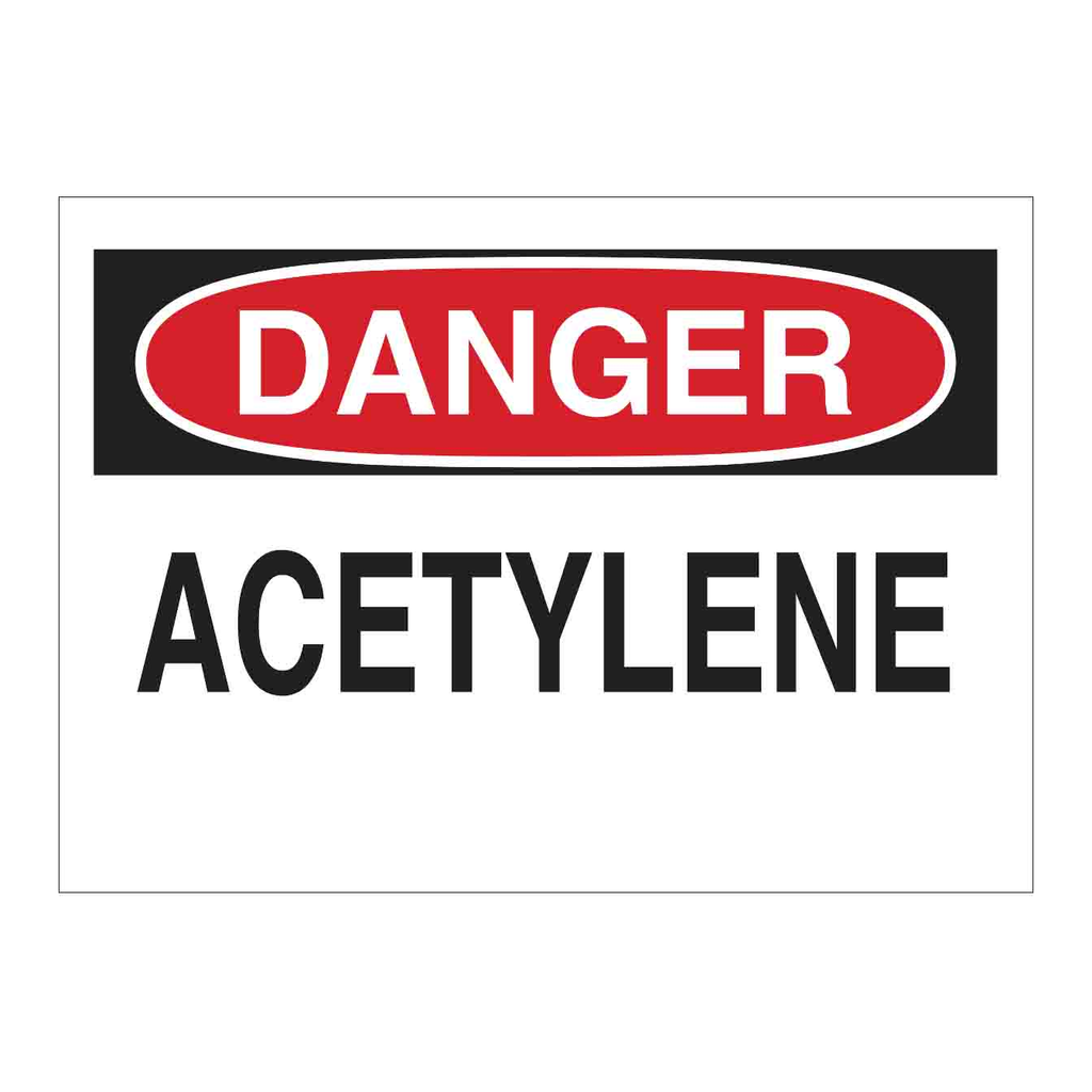 Brady DANGER Acetylene Sign
