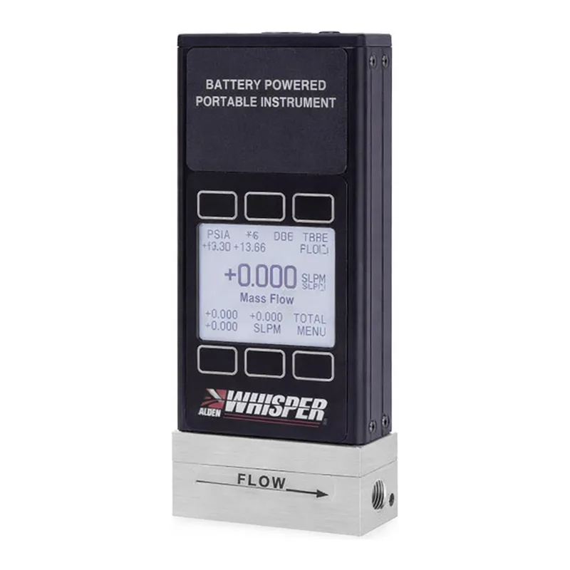 Restek Portable Mass Flow Calibrator Alicat Whisper Series 0 - 50 SCCM Monochrome Display Bat