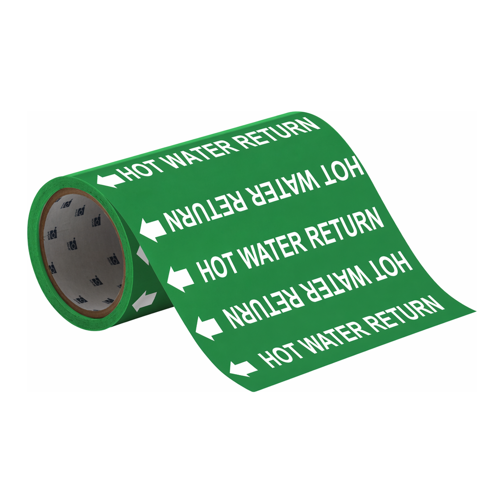 Brady HOT WATER RETURN Roll Form Pipe Marker