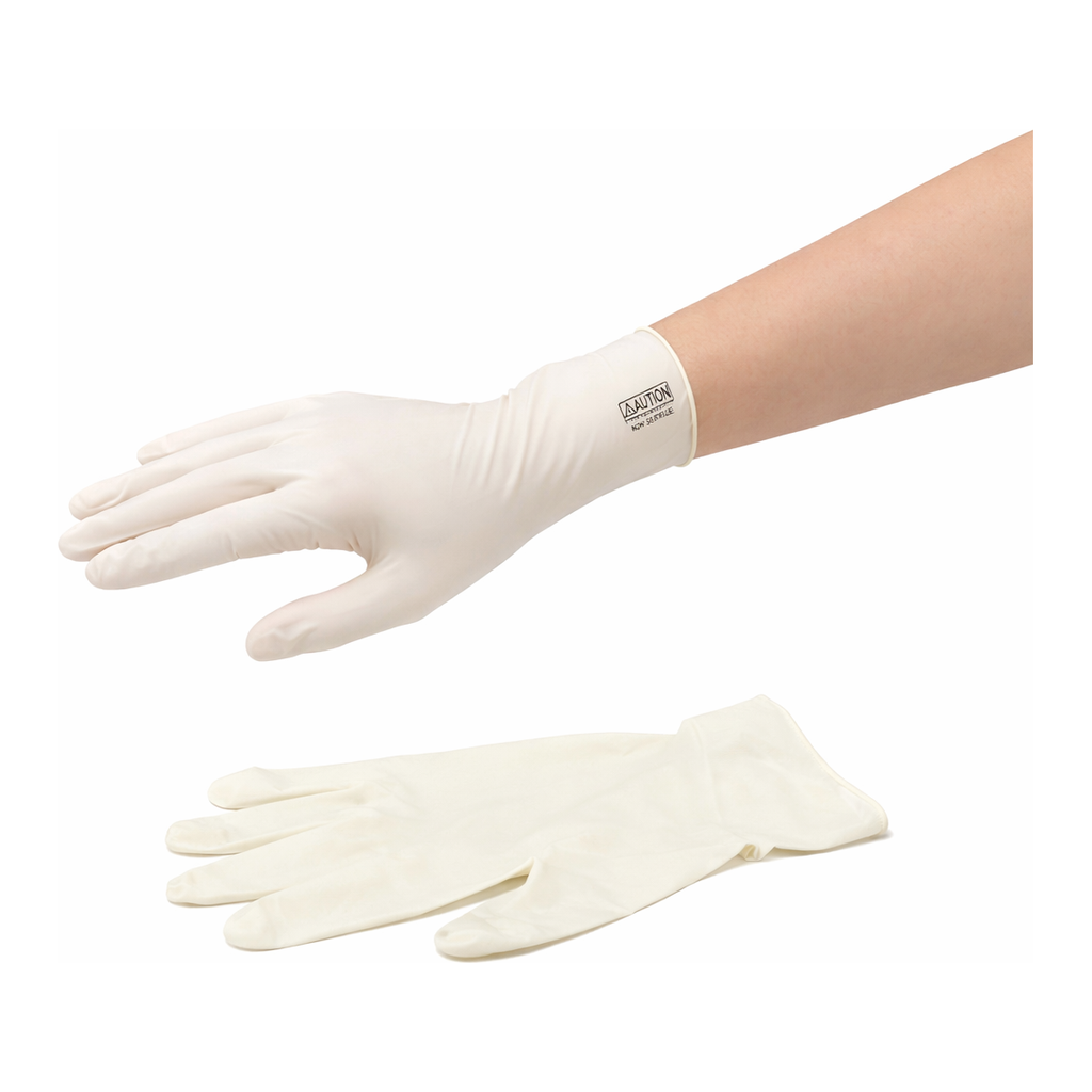 AS ONE NABIROL Glove (Fingertip Embossed Economy Powder-free), 나비롤 라텍스장갑(이코노미 타입·파우더 프리)  240mm