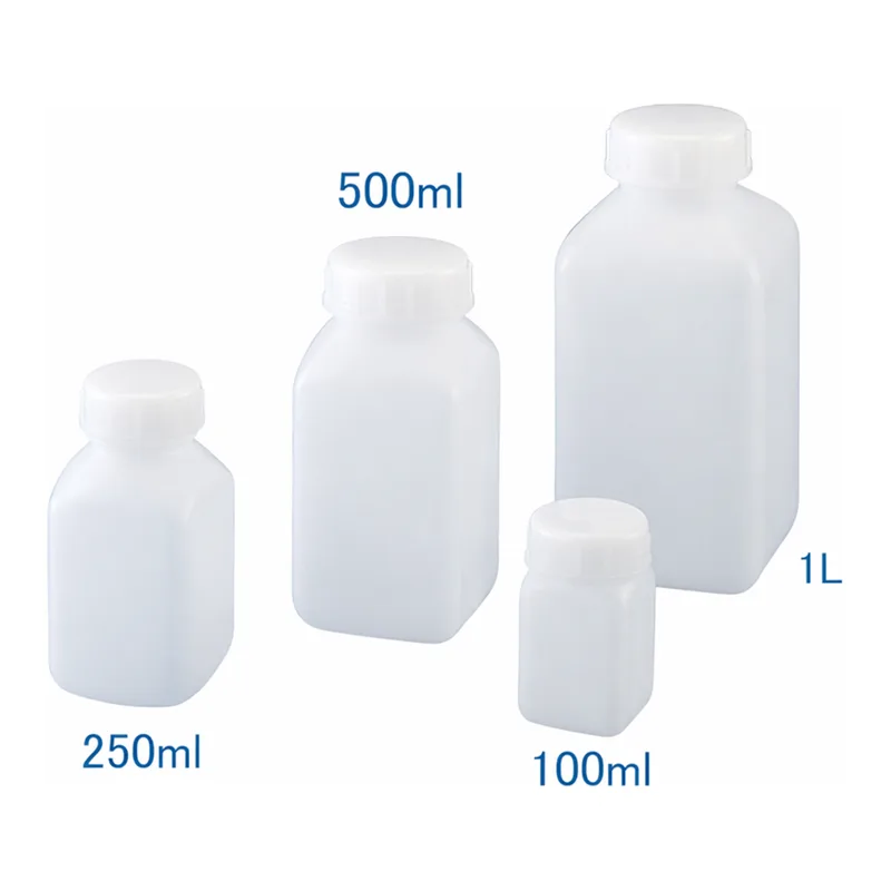 AS ONE Wide-Mouth Square Standards Bottle, 광구 각형 규격병