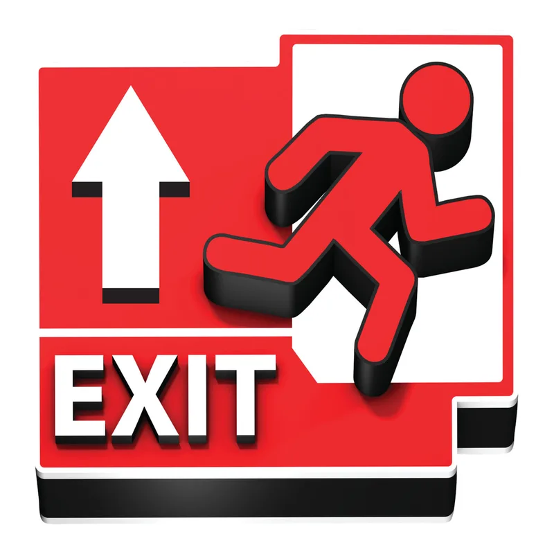 Brady Exit Ahead 3D Floor Sign