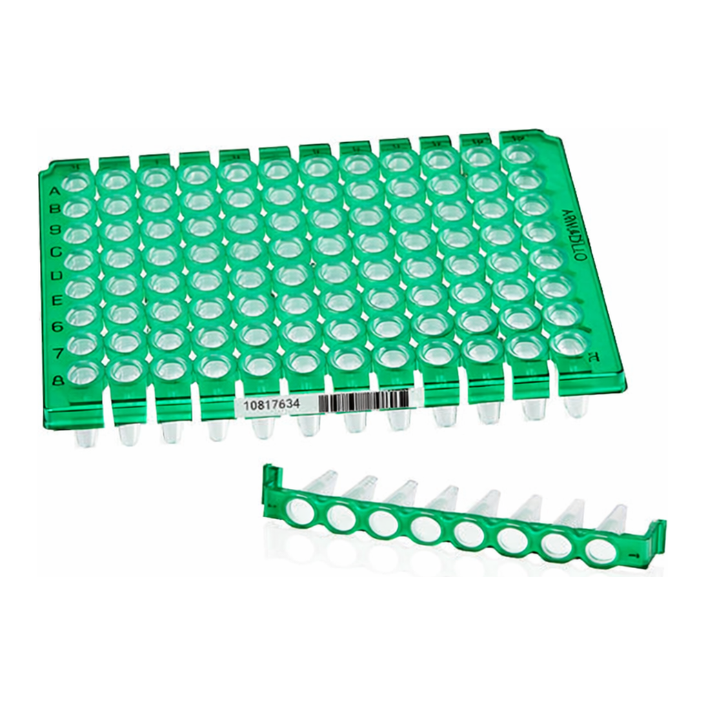 Thermo Fisher Scientific Armadillo Low-Profile PCR Strip Plate, 96 well, green, white well