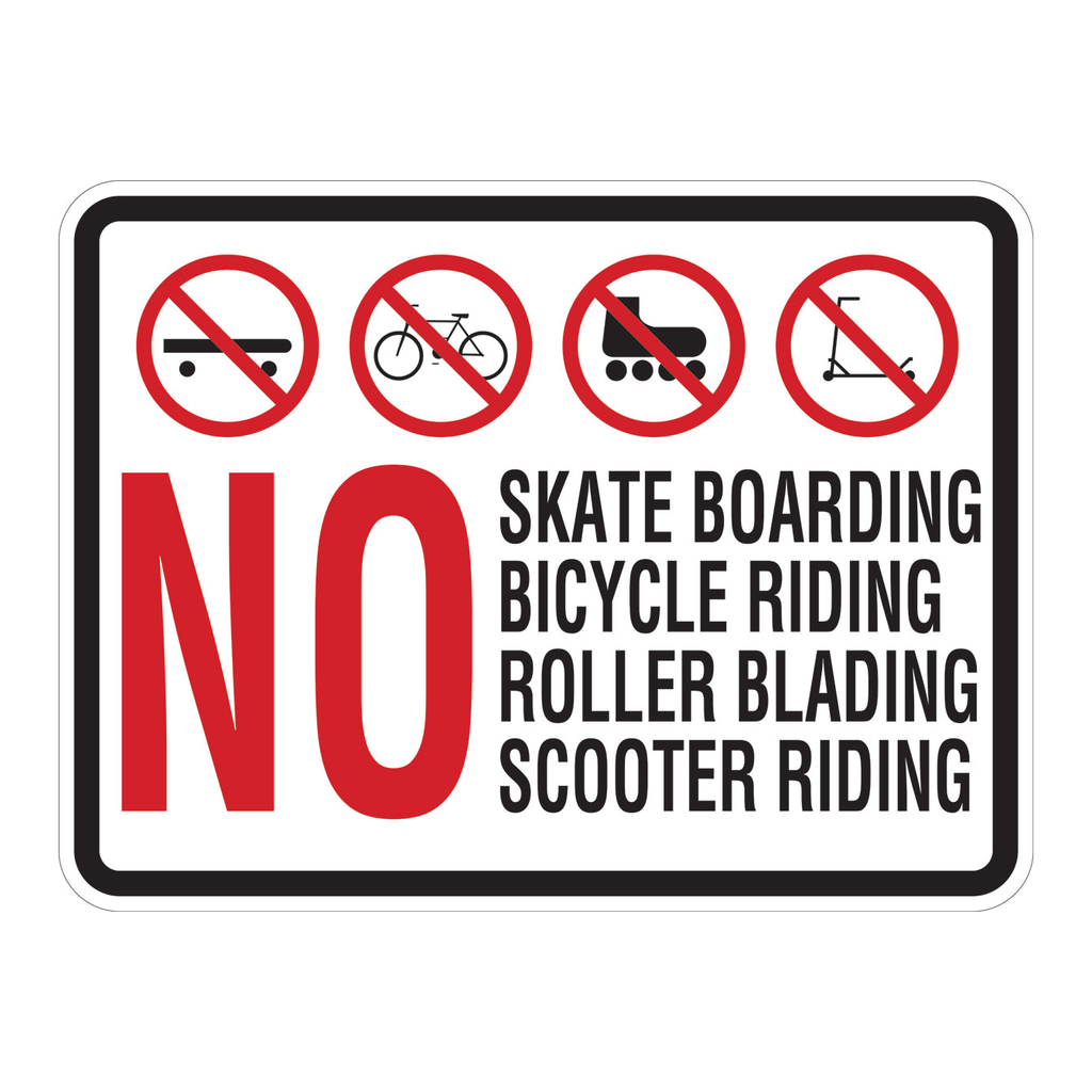 Brady No skate boarding sign