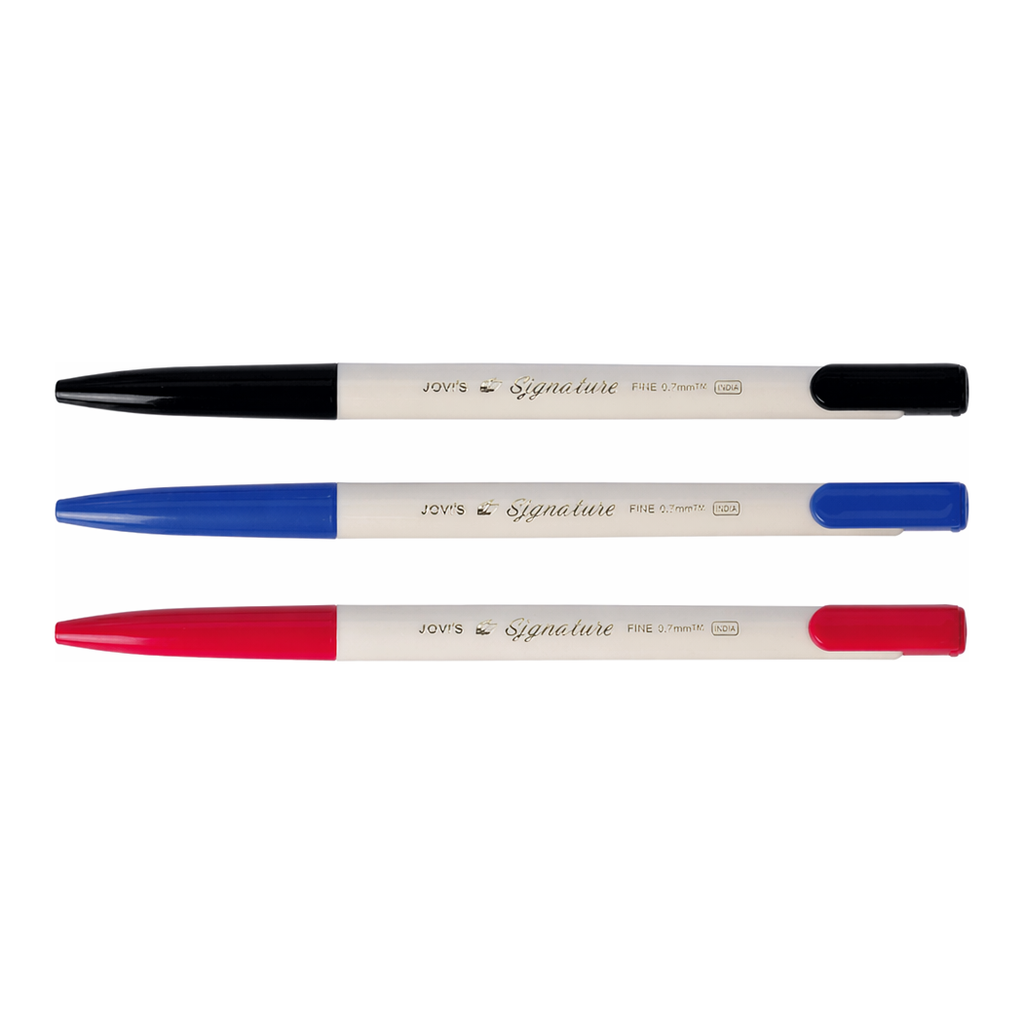 Daihan Science Permanent Ballpoint Pen, 0.7mm Tip<br>With Hanging Hook, Black·Blue·Red, 유성볼펜