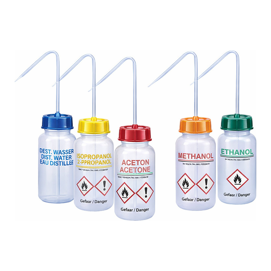 AS ONE Chemical Labeled Safety Wide Mouth Washing Bottle, 약품식별 안전 세척병