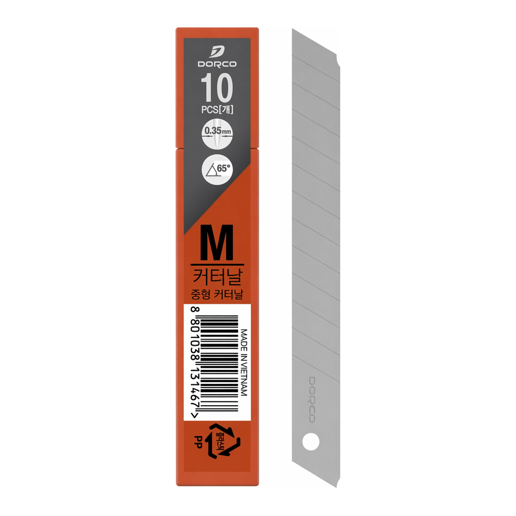 OFFICENEX 도루코 커터칼날 M(중, 10본입X10EA/갑)