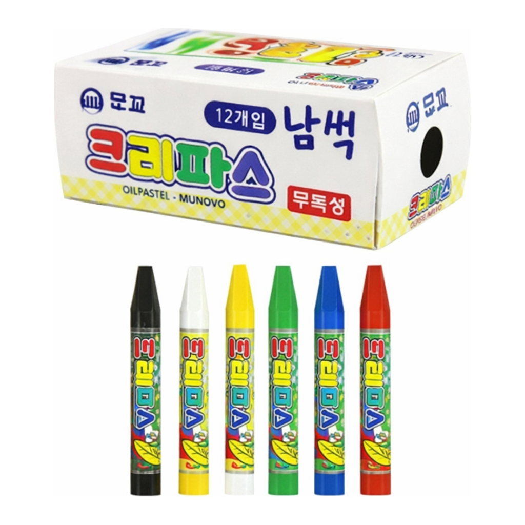 OFFICENEX 문교 단색크레파스 (초록/12EA)