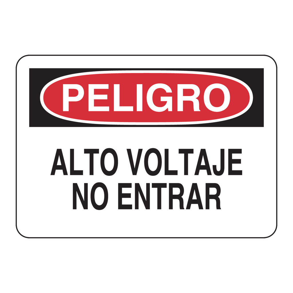 Brady PELIGRO Alto Voltaje No Entrar Sign