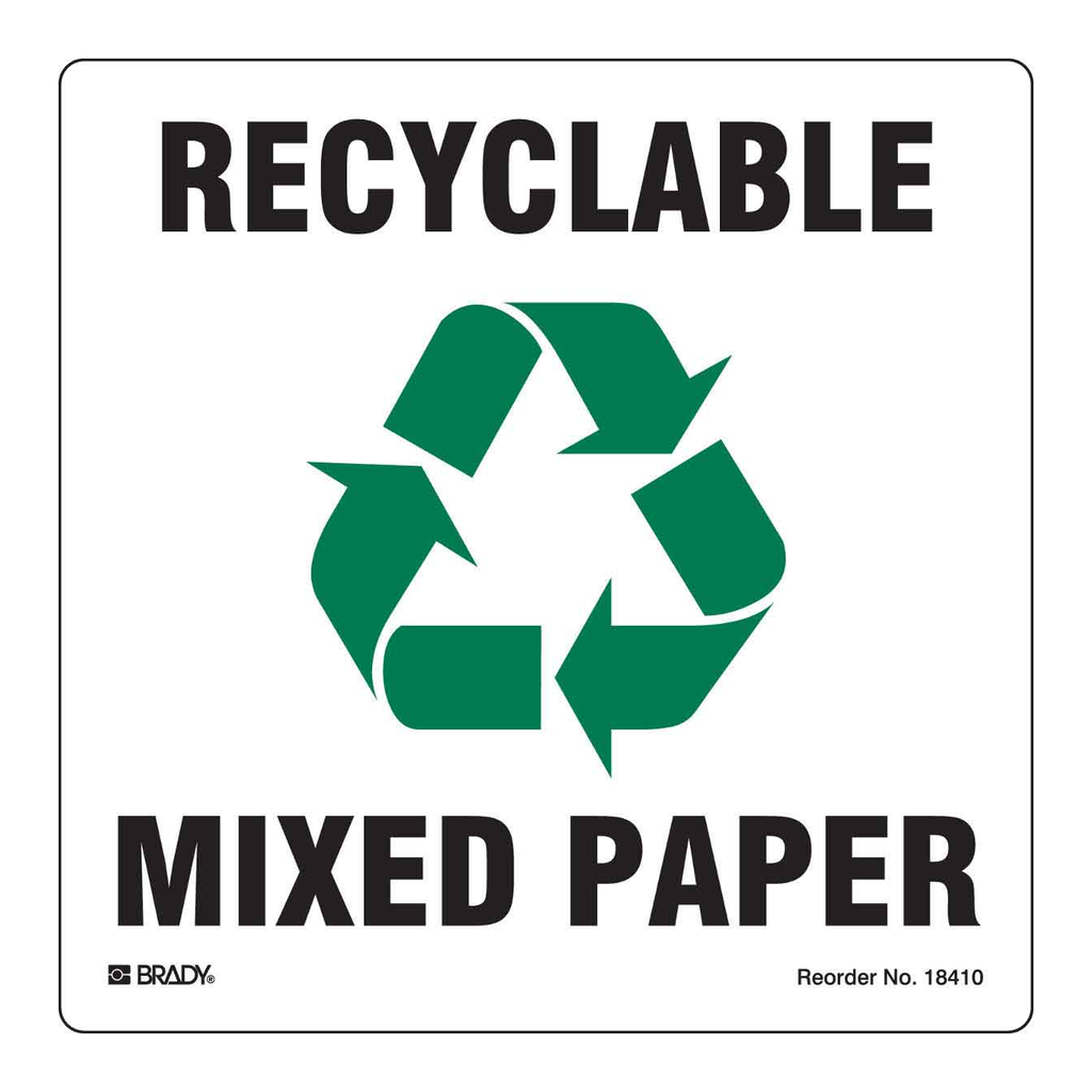 Brady Recyclable Mixed Paper Labels