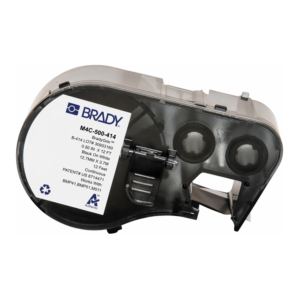Brady BradyGrip Print-on-Hook Labels with Ribbon featuring VELCRO Brand Hook for M4 M5 Printers