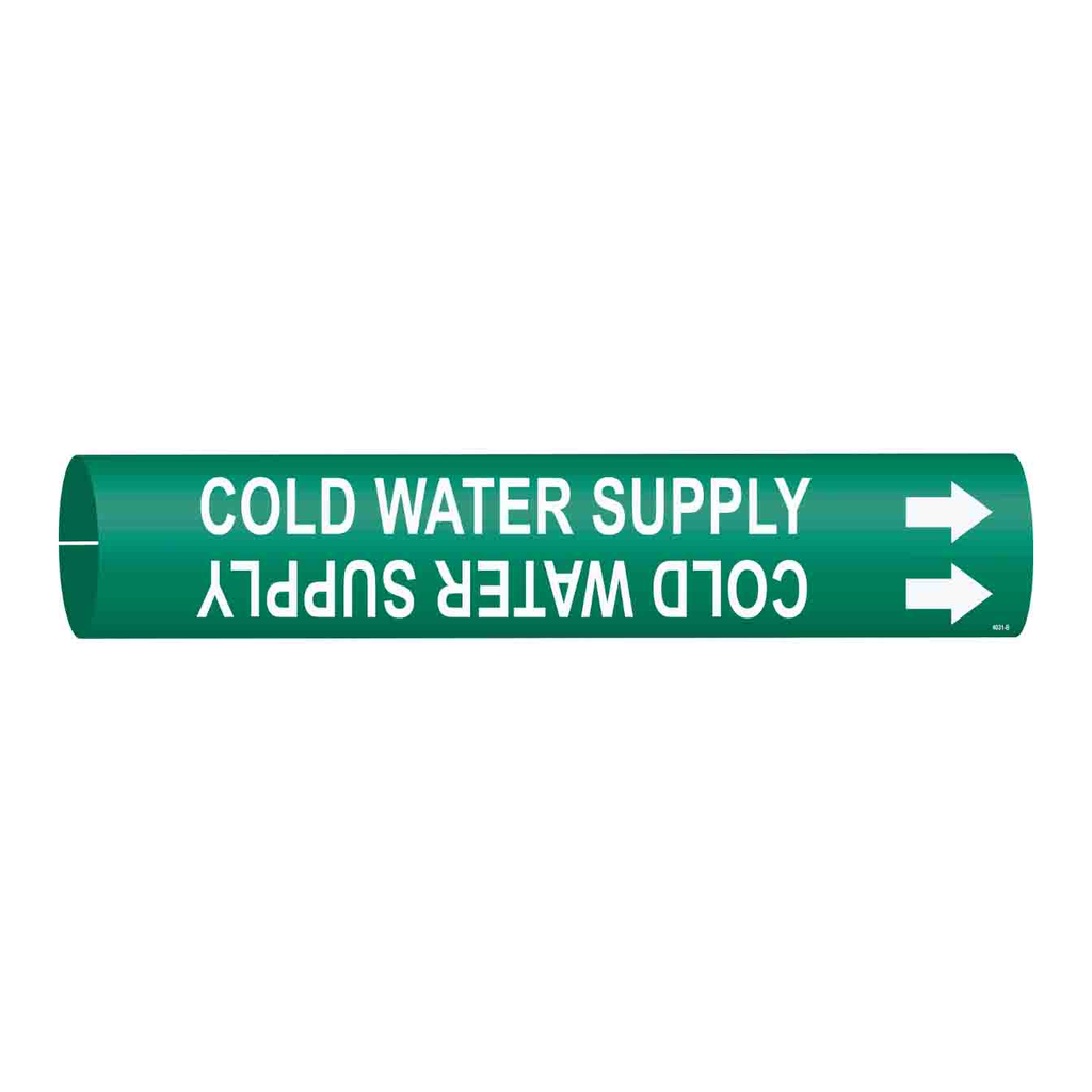 Brady COLD WATER SUPPLY Snap-On/Strap-On Pipe Marker