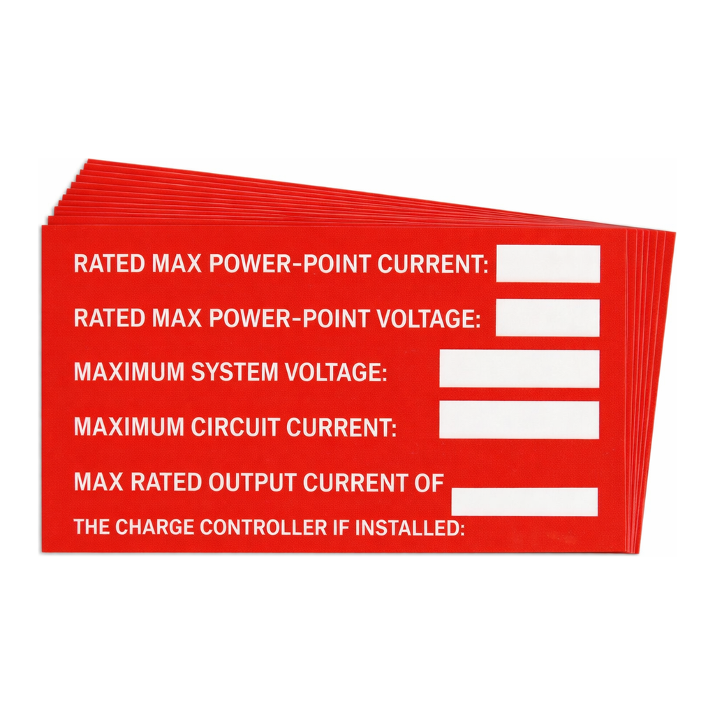Brady Pre-Printed SOLAR MAX POWER Warning Labels