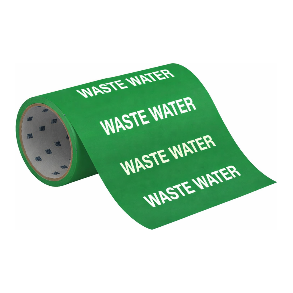 Brady WASTE WATER Roll Form Pipe Marker